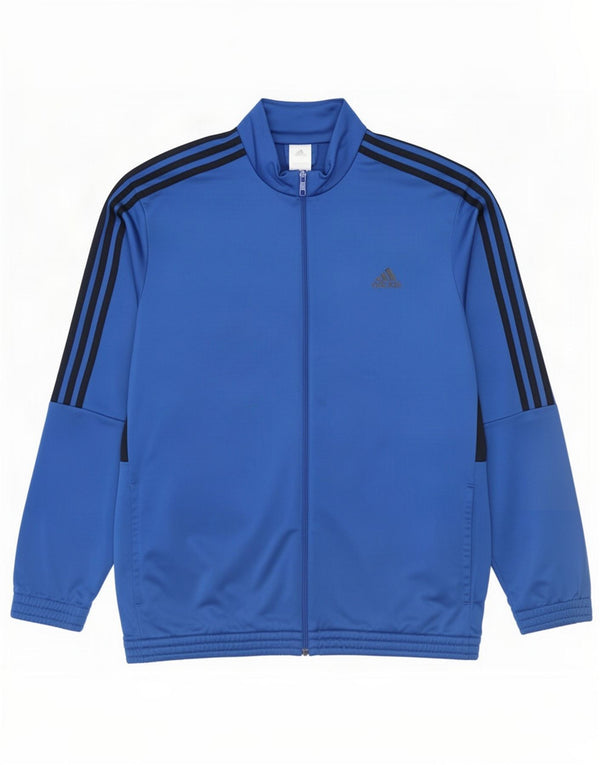 Мужская спортивная куртка Adidas UK 48/50 XL, синий полиэстер с цветными блоками