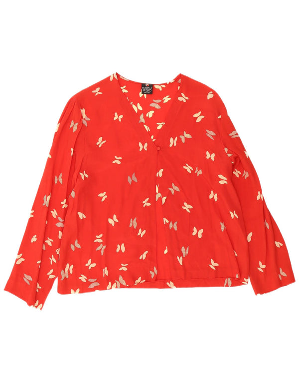 Женская блузка-рубашка с рисунком Fiorella Rubino UK 16, большая красная