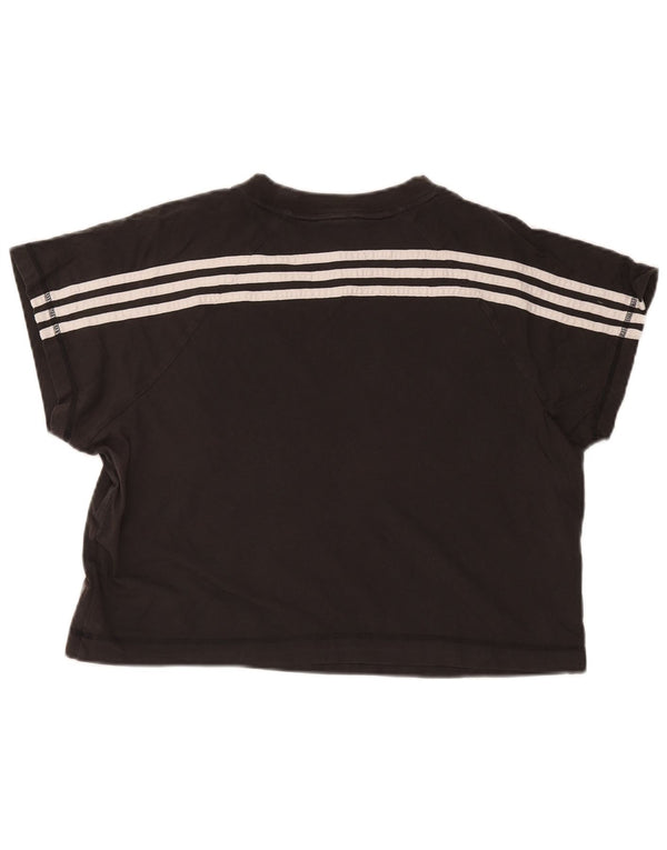Женская укороченная футболка Adidas UK 24/26 2XL Черная