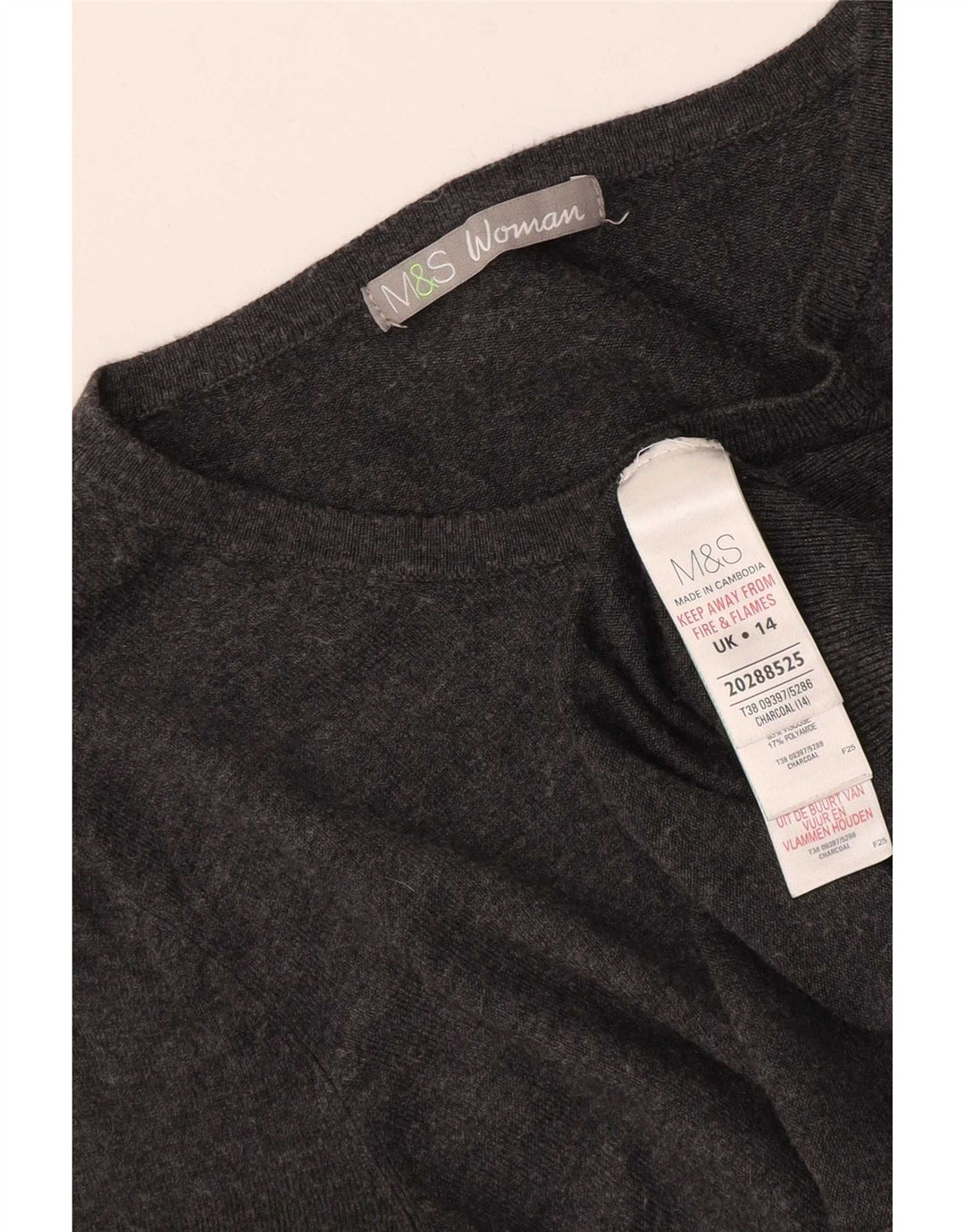 Женский кардиган Marks & Spencer UK 14 Средний Серый Вискоза