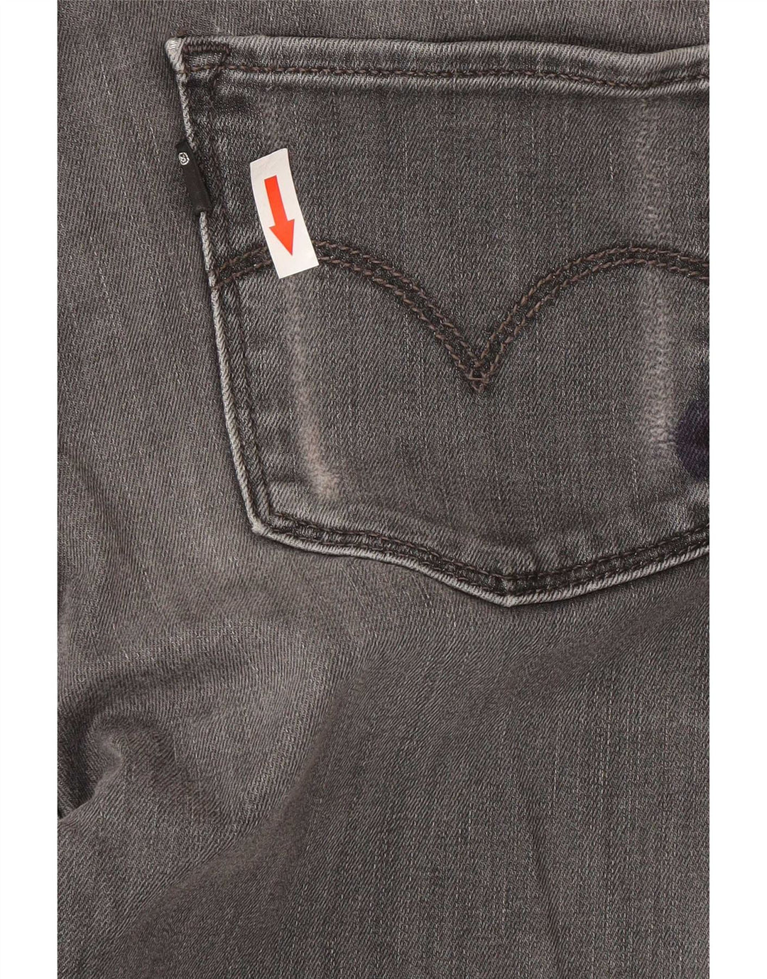 Женские джинсы скинни Levi's W26 L34 Серый хлопок