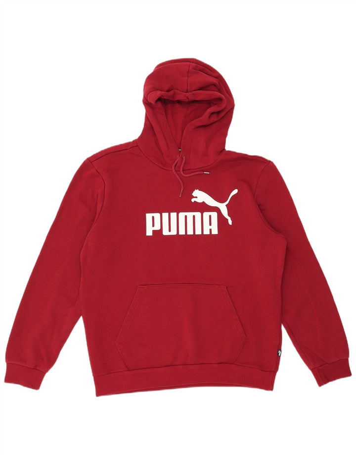 Мужской джемпер с капюшоном PUMA с рисунком, средний бордовый хлопок, хлопок