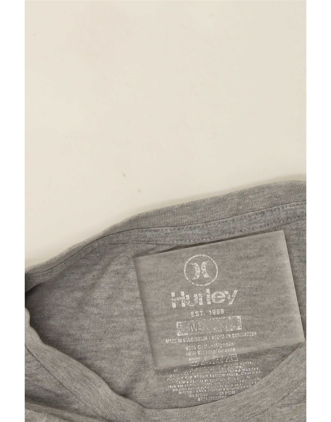 Мужская футболка с рисунком Hurley, средний серый в крапинку