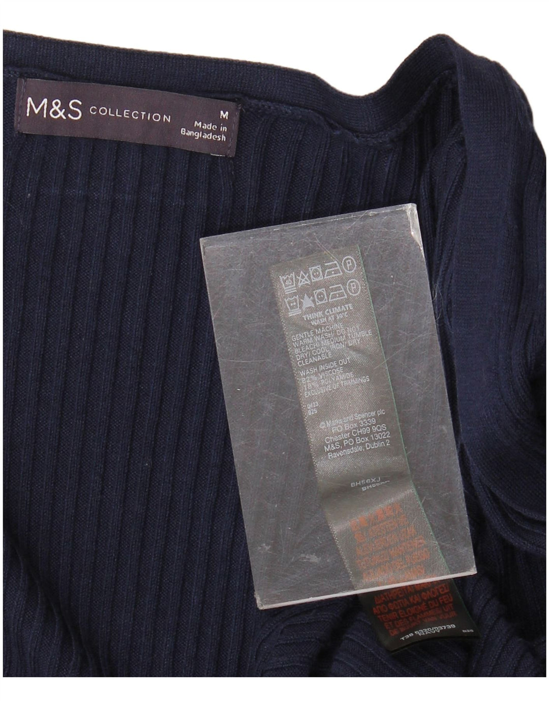 Женский удлиненный кардиган Marks & Spencer UK 14, средний темно-синий