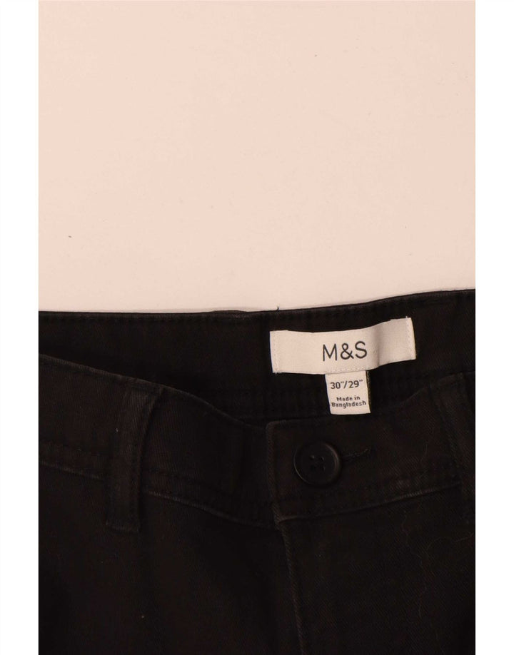 Мужские брюки карго Marks & Spencer W30 L290, черный хлопок