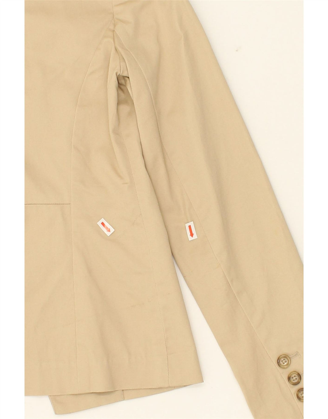 MOSSIMO Womens 1 Button Blazer Jacket US 4 Small Beige Cotton Vintage Mossimo and Second-Hand Mossimo from Messina Hembry 