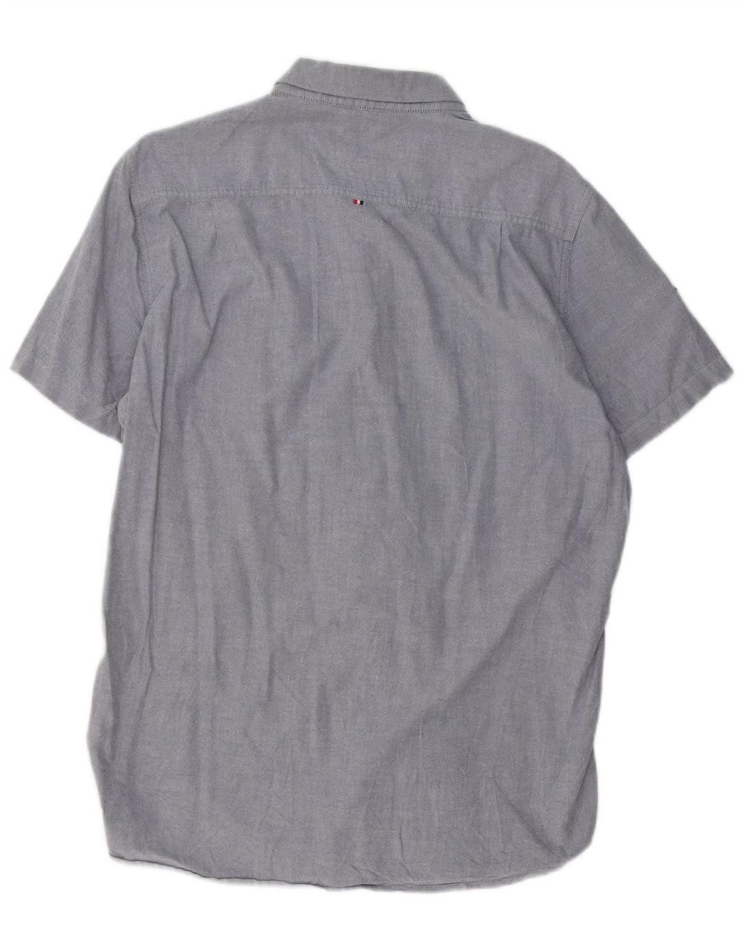 SUPERDRY Мужская рубашка с коротким рукавом XL, синяя, хлопок