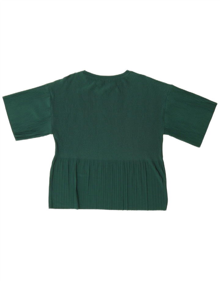 ZARA Womens Blouse Top UK 14 Medium Green