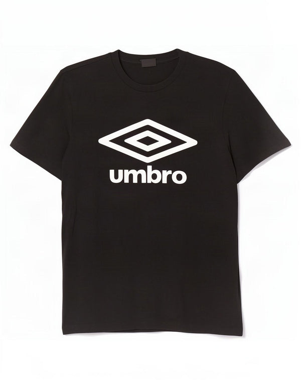 Мужская футболка с рисунком Umbro, большая черная хлопковая футболка