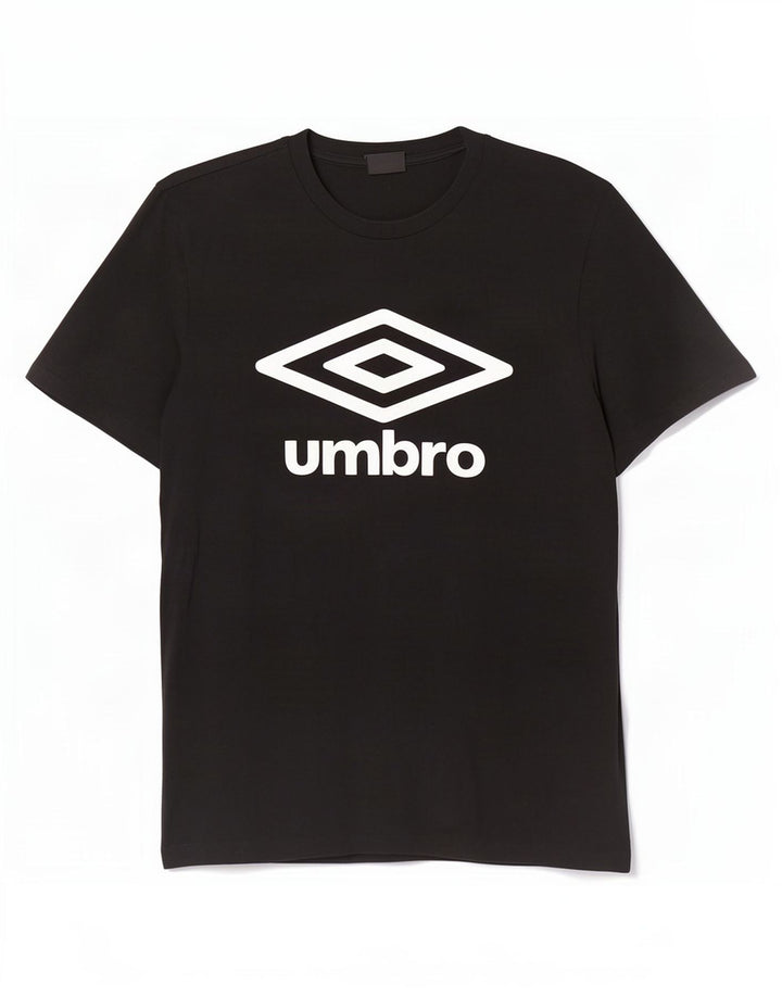 Мужская футболка с рисунком Umbro, большая черная хлопковая футболка