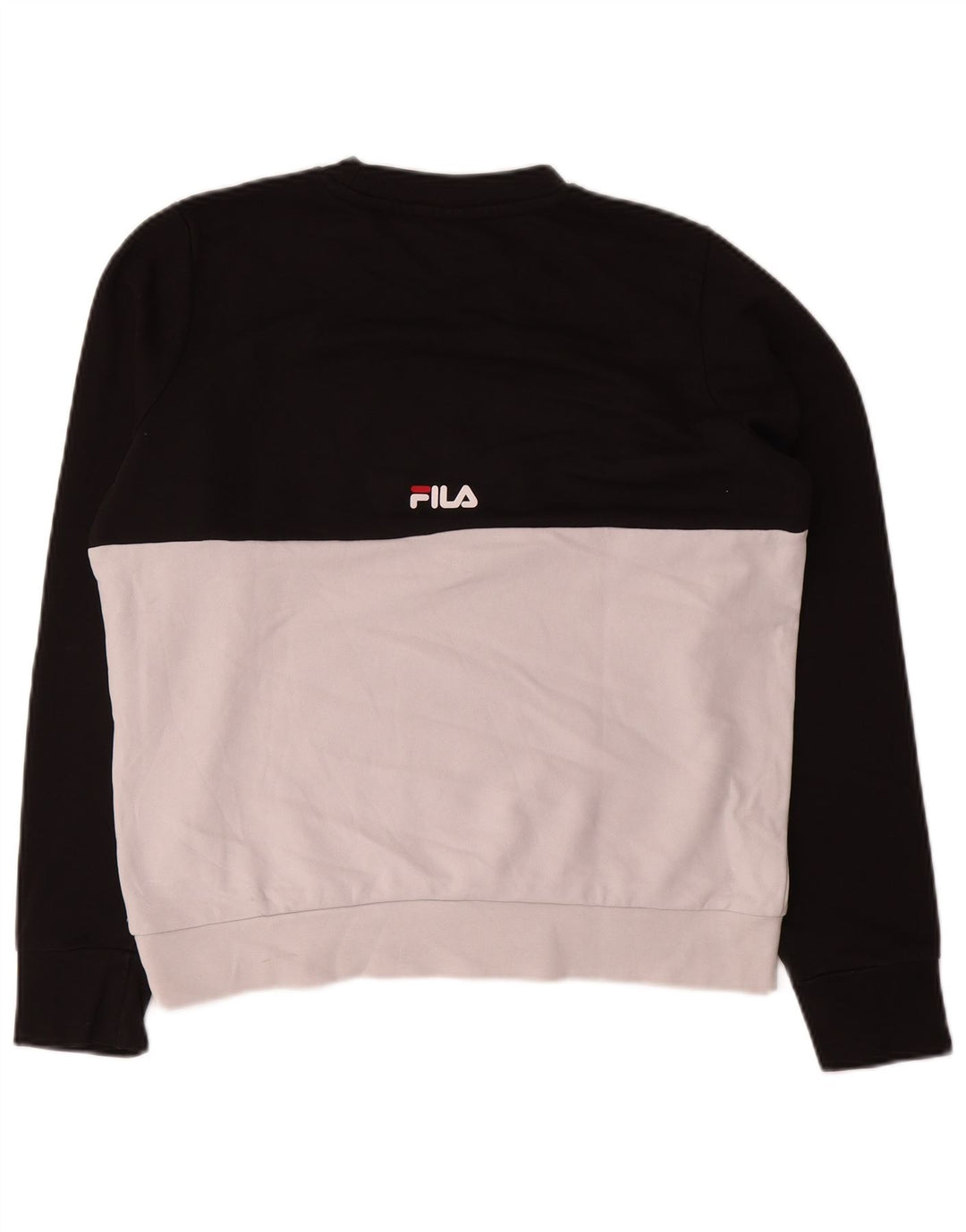 Fila Мужской свитшот с графическим рисунком, маленький белый хлопковый джемпер с цветными блоками