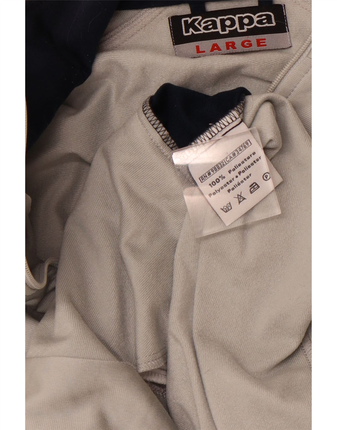 KAPPA Мужской спортивный костюм, верхняя куртка, большой серый полиэстер с цветными блоками