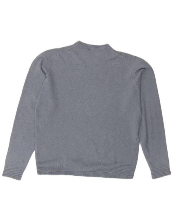 Женский джемпер с круглым вырезом Sergio Tacchini, Великобритания, 18 XL, синий из овечьей шерсти