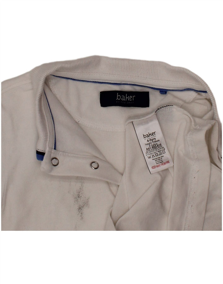 Рубашка-поло для мальчиков 4-5 лет TED BAKER, белый хлопок