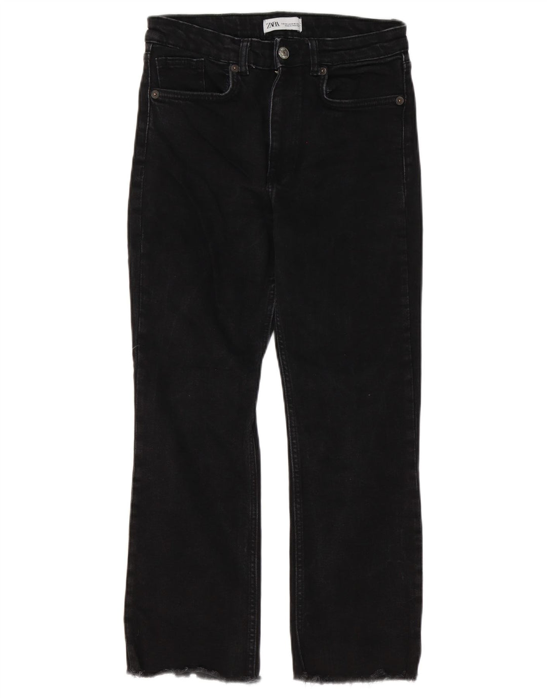 Женские укороченные джинсы Zara EU 38 Small W28 L25, черные