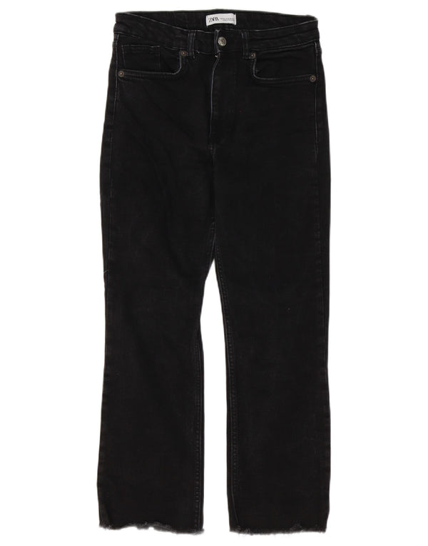 Женские укороченные джинсы Zara EU 38 Small W28 L25, черные