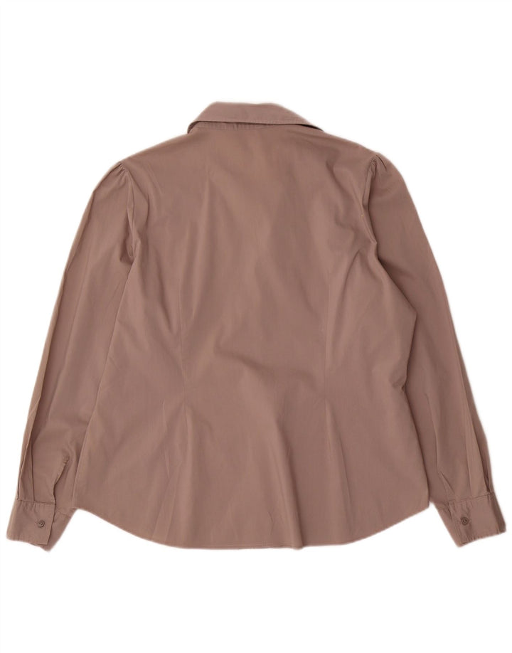 Женская блузка-рубашка Marks & Spencer UK 18 XL, серая, хлопок
