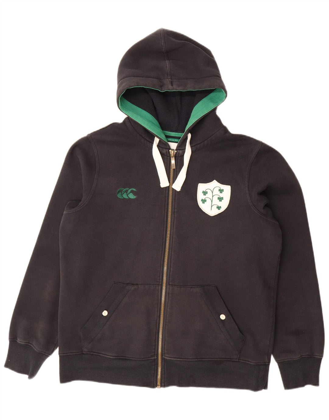 CANTERBURY Мужской свитер с капюшоном на молнии, большой черный, хлопковый