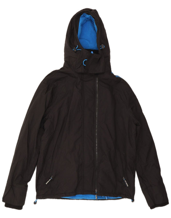 Superdry Mens The Windcheater Graphic Windbreaker Jacket UK 42 XL Black