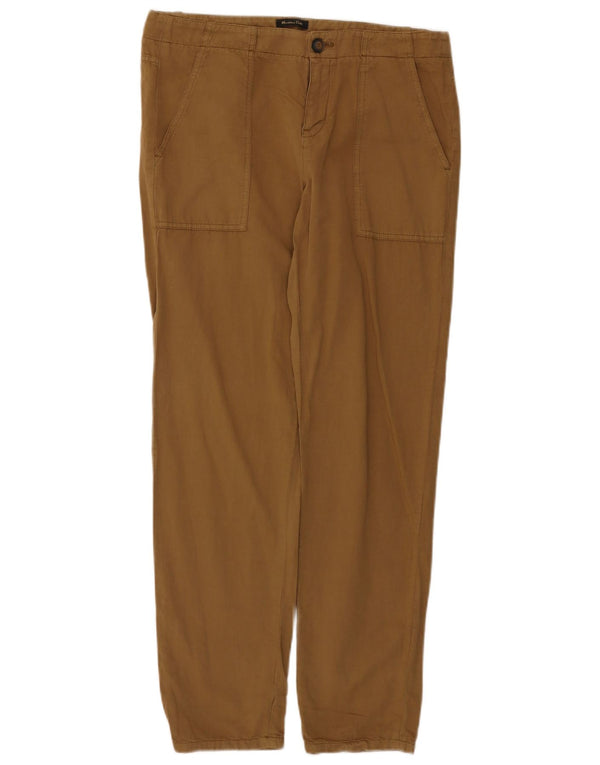 Massimo Dutti Womens Casual Fit Chino Trousers EU 38 Small W28 L29 Brown