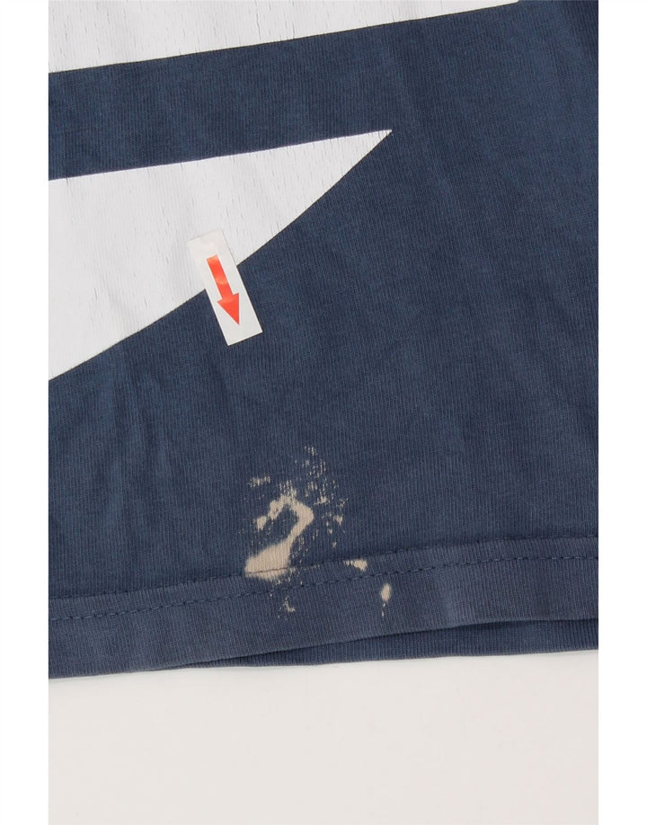 Мужская футболка с рисунком Adidas Top Medium Blue Cotton