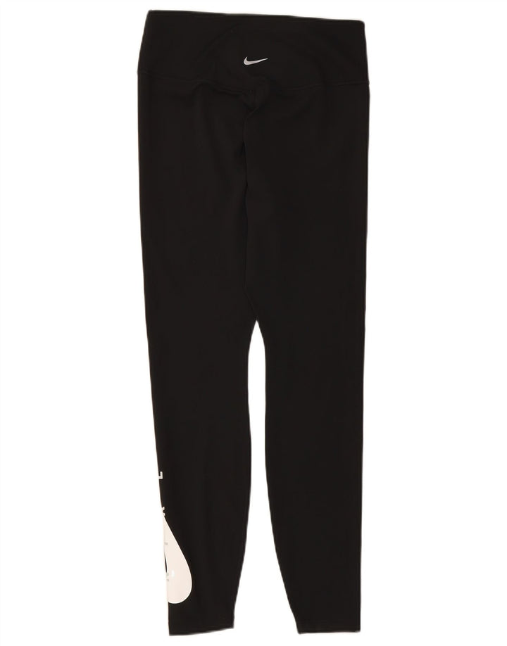 Женские леггинсы с рисунком NIKE Dri Fit UK 12, средние, черные