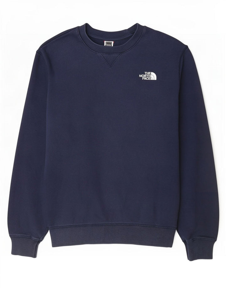 Мужской свитшот The North Face, большой хлопковый джемпер темно-синего цвета