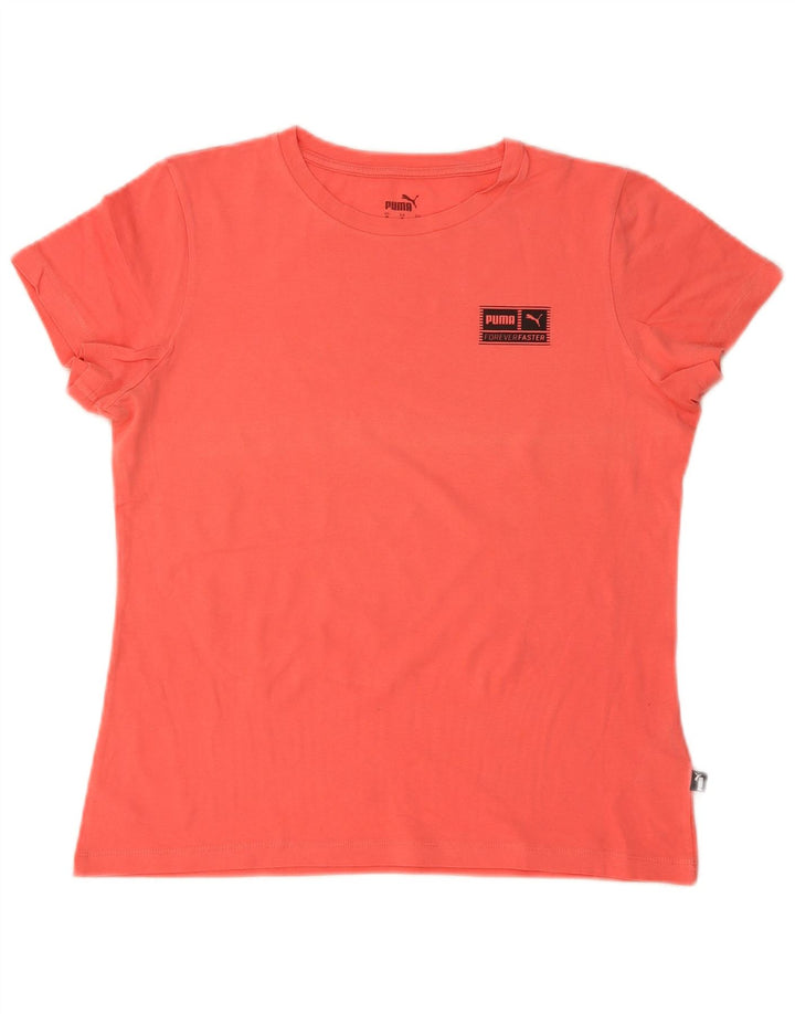 Женская футболка Puma Top UK 14 Medium Orange Cotton