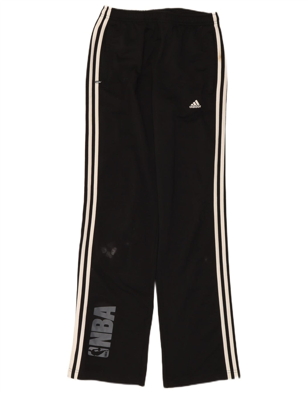 Adidas Мужские спортивные брюки НБА среднего размера из полиэстера черного цвета