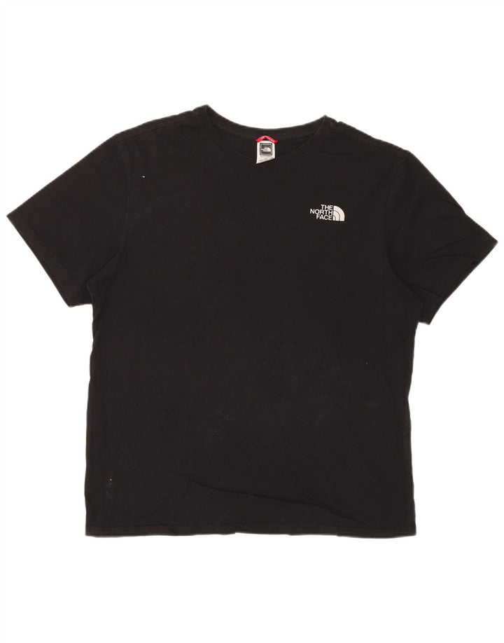 Мужская футболка с рисунком The North Face, большая черная