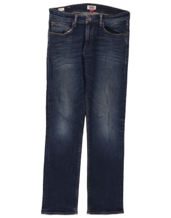 Мужские прямые джинсы Tommy Hilfiger W34 L32 синие, хлопок