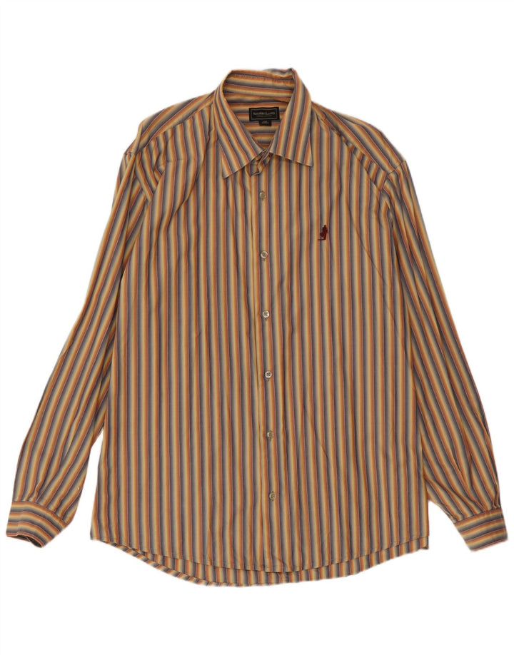 Мужская рубашка Marlboro Classics XL из хлопка в разноцветную полоску