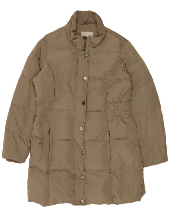 Женское стеганое пальто Esprit UK 16, большой цвет хаки, полиэстер