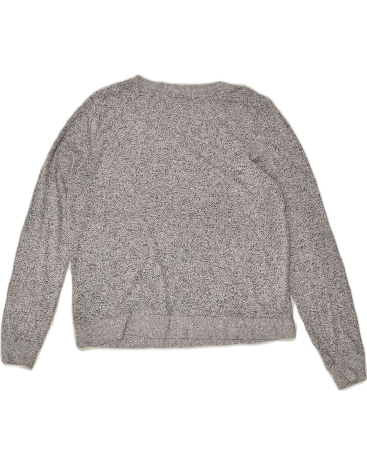 J. CREW Womens Loose Fit Crew Neck Jumper Sweater UK 10 Small Grey Flecked | Vintage J. Crew | Thrift | Second-Hand J. Crew | Used Clothing | Messina Hembry 