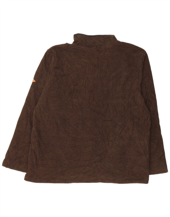 Мужской свитшот с воротником на молнии 1/4 Orvis, 2XL, коричневый полиэстер
