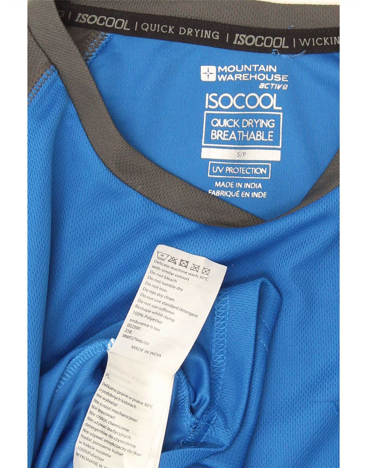 Mountain Warehouse Мужской топ IsoCool с длинным рукавом, маленький синий, цветной блок
