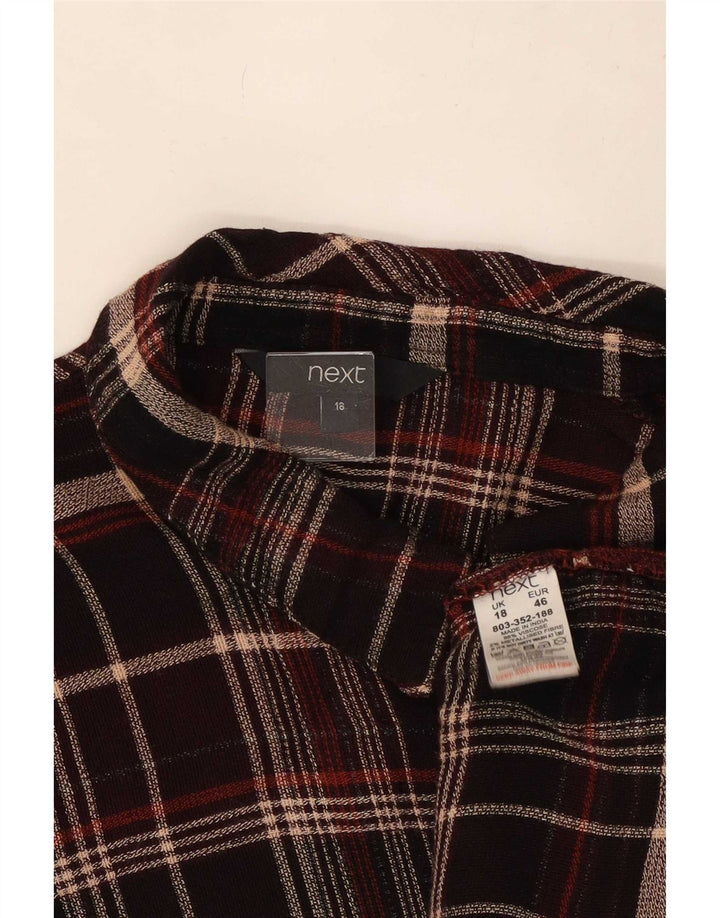 Next Женское платье-рубашка UK 18 XL в красную клетку из вискозы