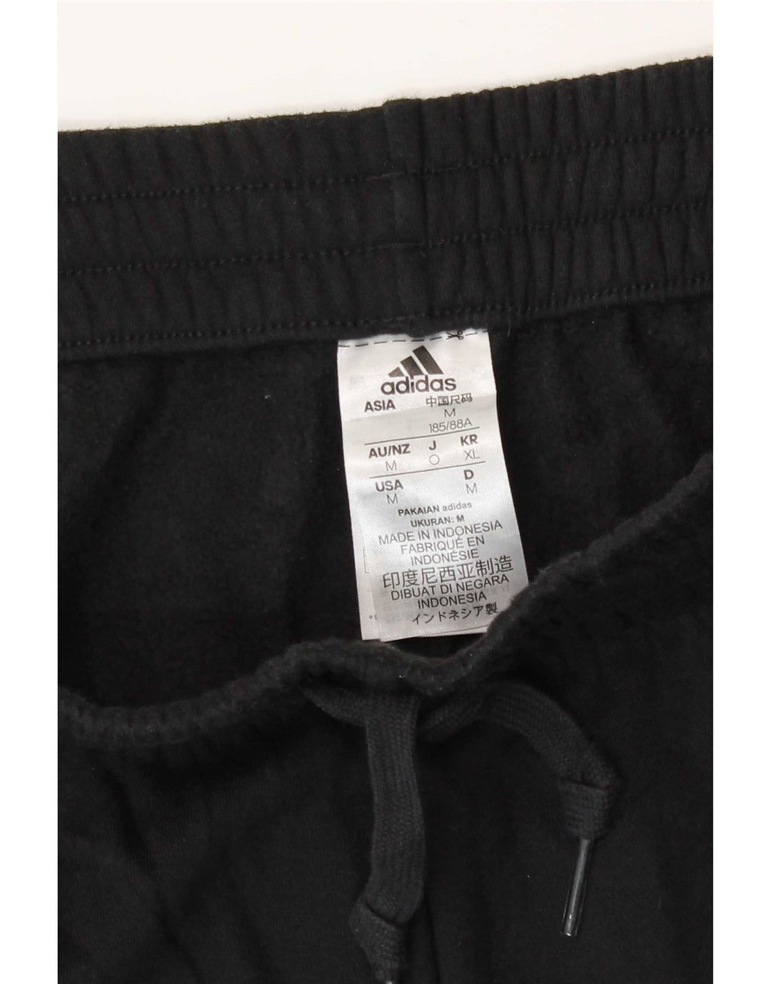 Мужские спортивные брюки Adidas среднего размера, черные, хлопковые