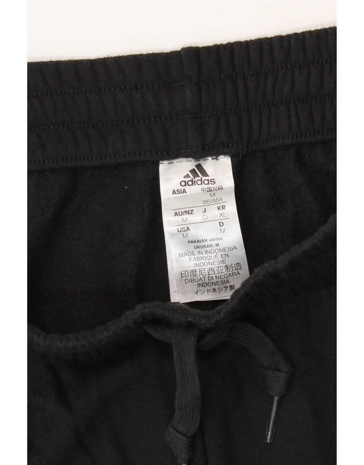 Мужские спортивные брюки Adidas среднего размера, черные, хлопковые