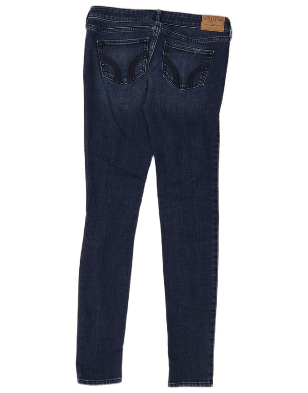 HOLLISTER Женские потертые джинсы скинни W26 L31 Темно-синие, хлопок