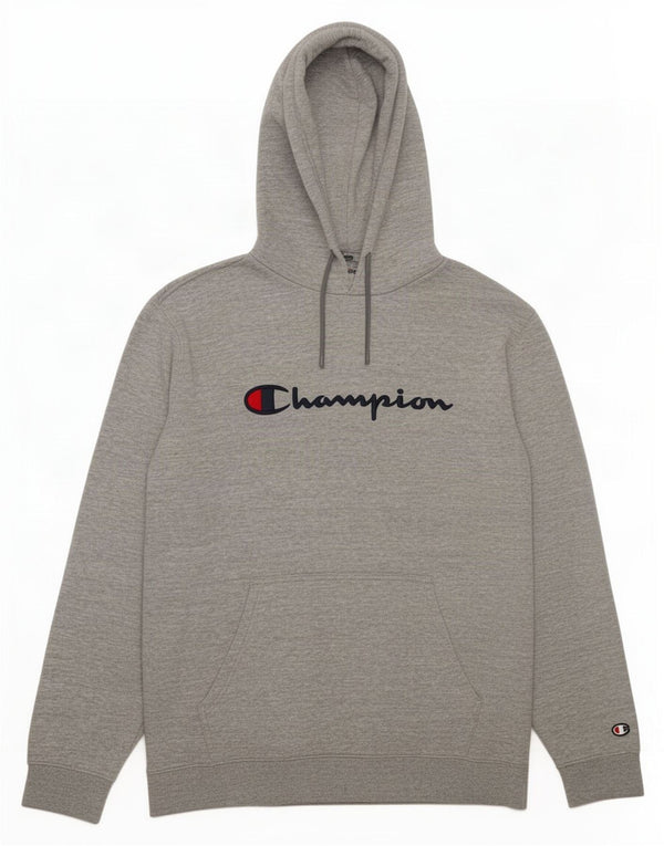 Мужской джемпер с капюшоном Champion 2XL, серый хлопок с крапинками