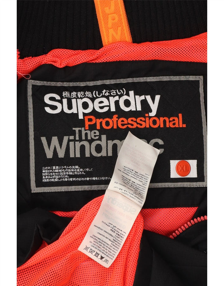 Женская дождевик с капюшоном Superdry The Windmac UK 18 XL, черный полиэстер
