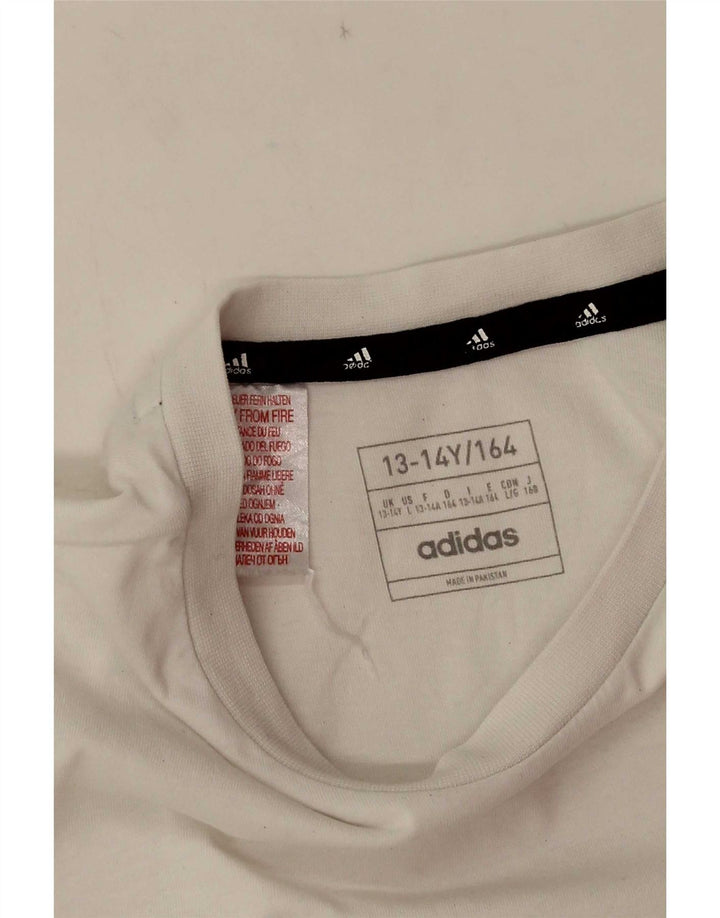 Футболка Adidas для мальчиков 13-14 лет белая