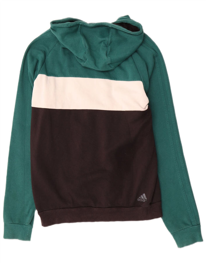Мужской джемпер с капюшоном Adidas с рисунком, средний, разноцветный, с цветными блоками