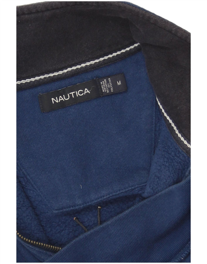 Мужской свитшот Nautica с воротником на молнии, средний темно-синий хлопковый джемпер