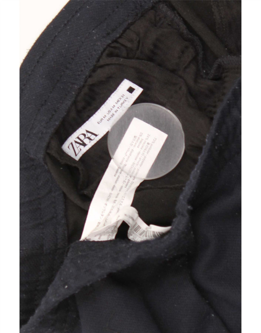Мужские брюки чинос Zara Medium W31 L27, темно-синий, полиэстер