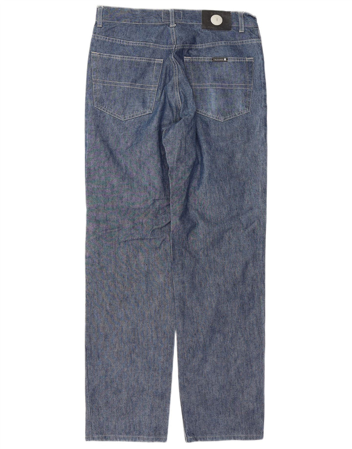 TRUSSARDI Mens Straight Jeans W32 L32 Blue Cotton