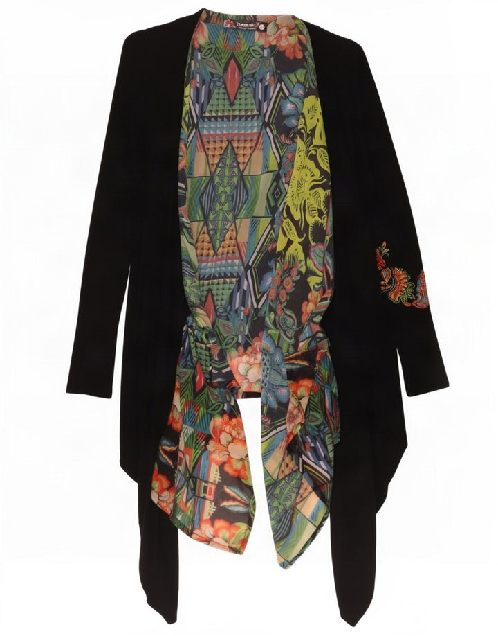 Женский асимметричный открытый кардиган Desigual UK 12, средний черный