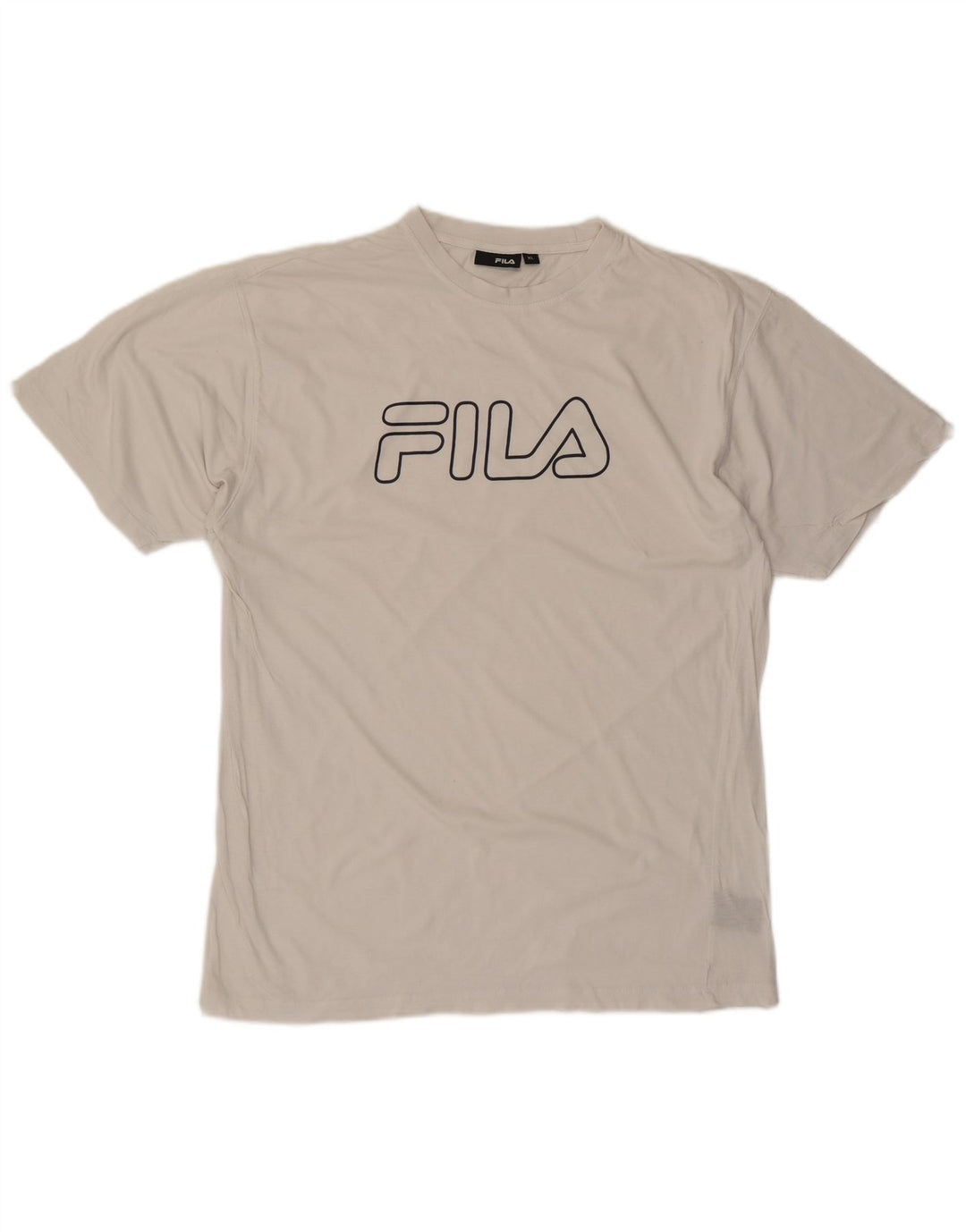Мужская футболка с рисунком FILA, топ XL, белый хлопок