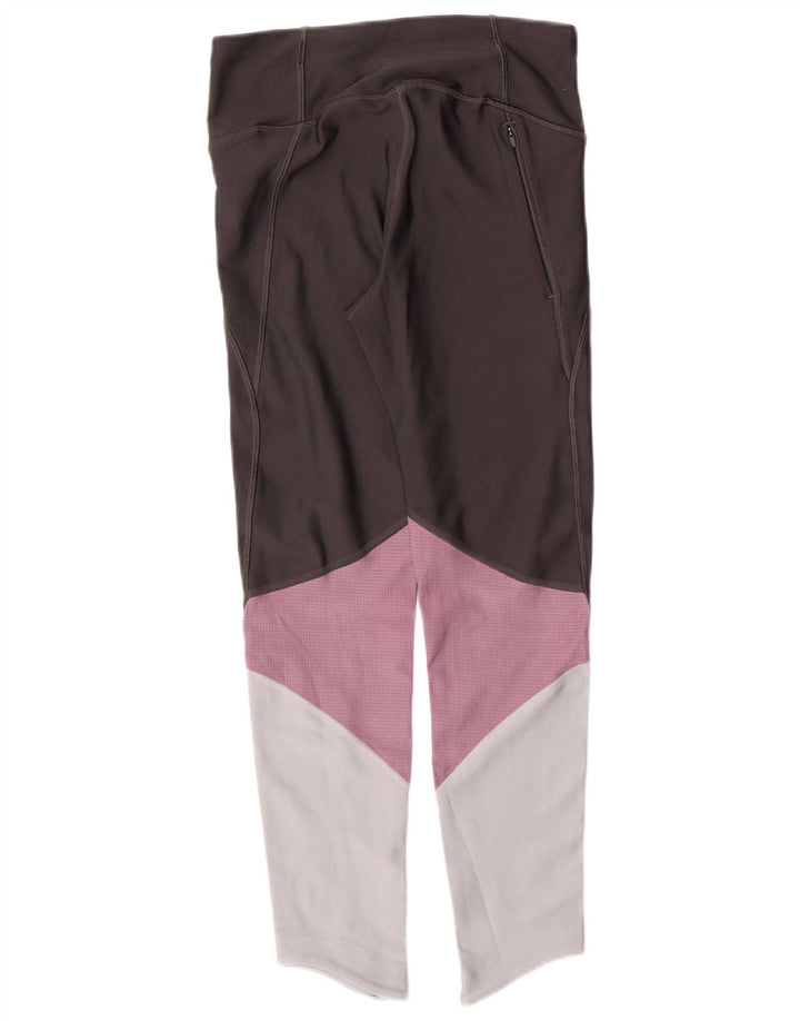 Женские леггинсы UNDER ARMOR Heat Gear UK 8, маленькие серые с цветными блоками